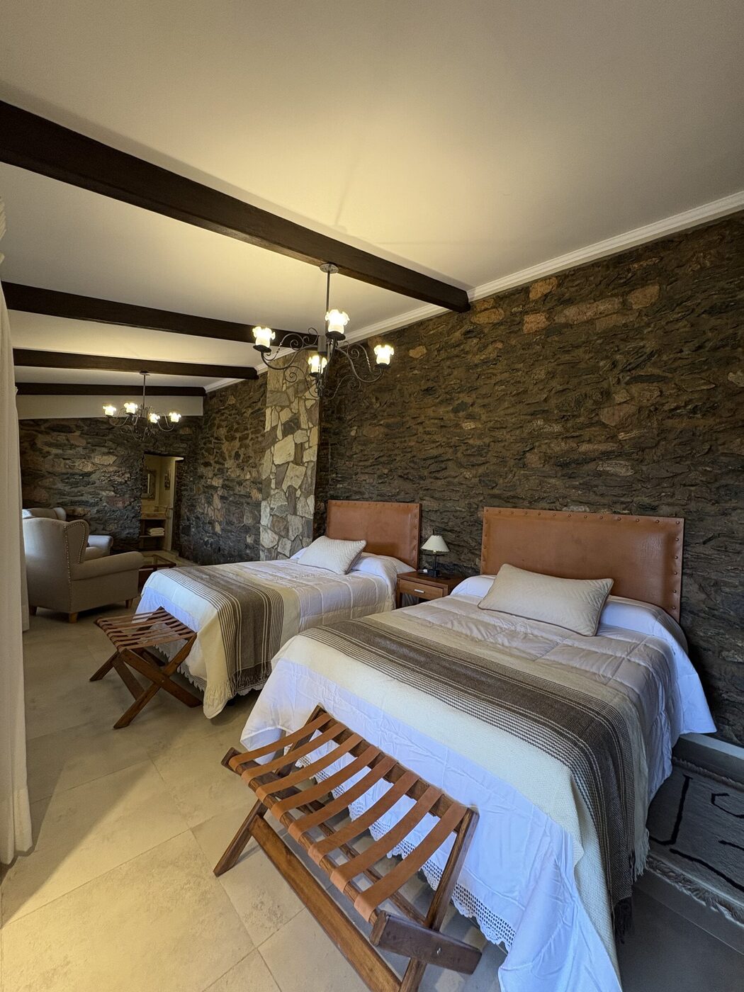 Double room interior at Estancia La Morena